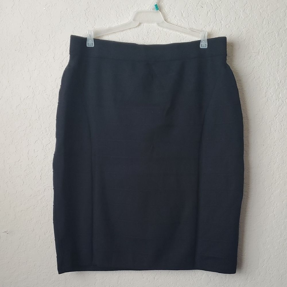 Cato Black Knit Sweater Skirt Bodycon Pencil Skirt Plus Size 18W/20W